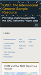 Mobile Screenshot of internationalgenome.org